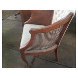 Vintage caned barrel chair...