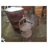 Abstract hardwood bookshelf, Vintag...