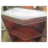 Abstract hardwood bookshelf, Vintag...