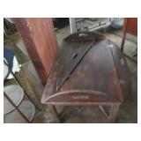 Abstract hardwood bookshelf, Vintag...