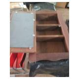 Vintage Wood framed wall cabinet wi...