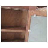 Vintage Wood framed wall cabinet wi...