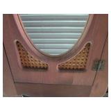 Vintage Wood framed wall cabinet wi...