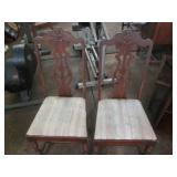 Pair of vintage Wood framed padded ...