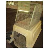 Pet Kennel duo. One is Metal wire w...