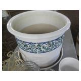 HUGE ceramic self watering outdoor ...