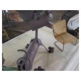 Vintage handcrafted metal yard deco...