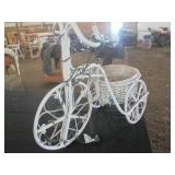 Vintage white wicker rattan Tricycl...