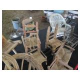 Large collection of wicker, grapevi...