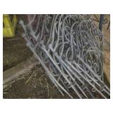 Decorative metal garden fence secti...