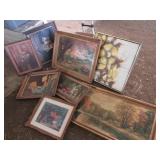 Collection of vintage paintings on ...