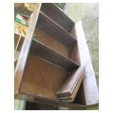 Very tall vintage hardwood bookshel...