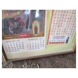 Framed 1974 Coca-Cola Calendar and ...