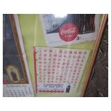 Framed 1974 Coca-Cola Calendar and ...