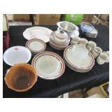 Large lot of Stoneware plates, fine...