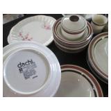 Large lot of Stoneware plates, fine...