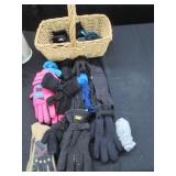 Wicker basket containing women