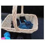 Wicker basket containing women