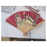 Japanese hand fan, decorative chop ...