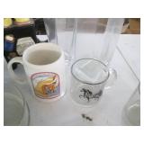 Rooster themed labeled shakers, tea...