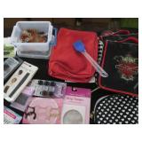 Cosmetic bags, hair accessories, or...