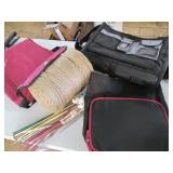 Laptop and Crafting bags, knitting ...