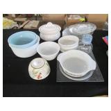 Fire King bakeware, glass serving t...