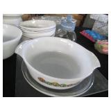 Fire King bakeware, glass serving t...