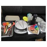 Variety of serving trays, broiler p...