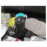 Variety of serving trays, broiler p...