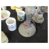 Table lamp bases, Norfolk canisters...