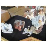 Horse themed shelf decor, etched mi...