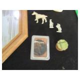 Horse themed shelf decor, etched mi...