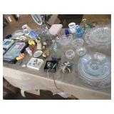 Huge variety of cut glass serving d...