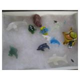 Huge variety of cut glass serving d...