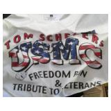 Hand woven floor rug and bed linens...