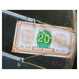 Vintage decorative wood and tin ser...