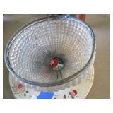 Vintage decorative wood and tin ser...