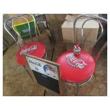Pair of vintage metal Coca-Cola Cha...