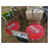 Pair of vintage metal Coca-Cola Cha...