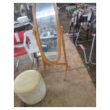 Wood framed Freestanding swivel mir...