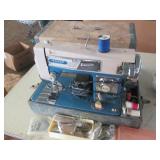 Vintage Morse sewing machine in car...