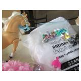 Large coloring pads, Mattel battery...