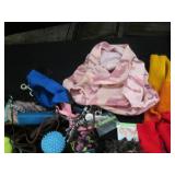 Pet harnesses, toys, clothing and o...