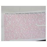 Pair of Antique Zsolnay Floral Ceramic Milk/Cream Pitchers ca. 1910