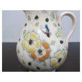 Pair of Antique Zsolnay Floral Ceramic Milk/Cream Pitchers ca. 1910