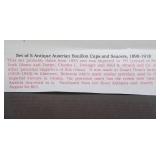 Set of 5 Antique Austrian Bouillon Cups w/Saucers - ca. 1895