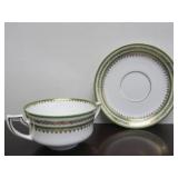 Set of 5 Antique Austrian Bouillon Cups w/Saucers - ca. 1895