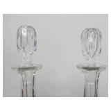 Matching Pair of Antique Cut Crystal Decanter
