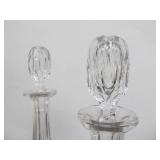 Matching Pair of Antique Cut Crystal Decanter